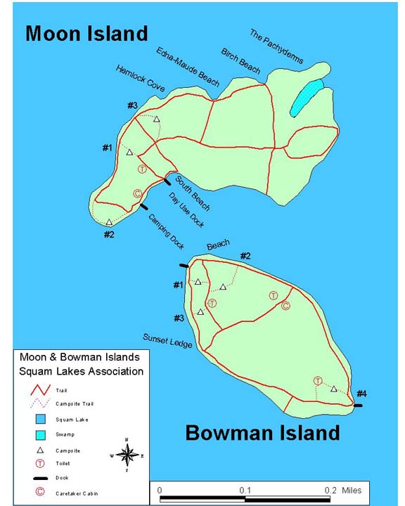 Moon Island / Bowman Island map